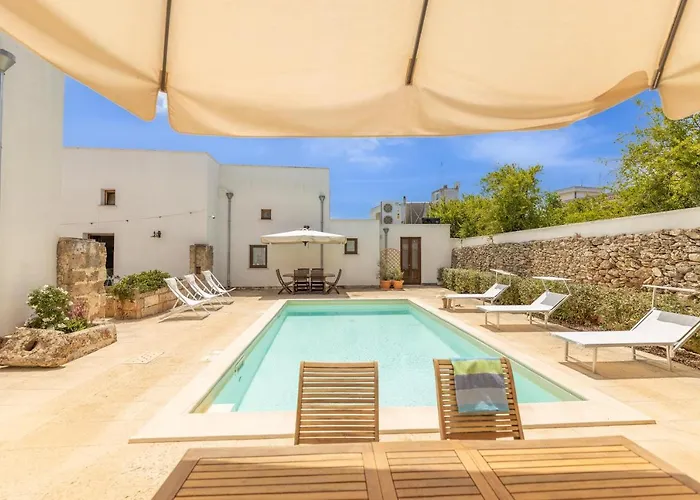 Courtyard With Pool Villa Racale